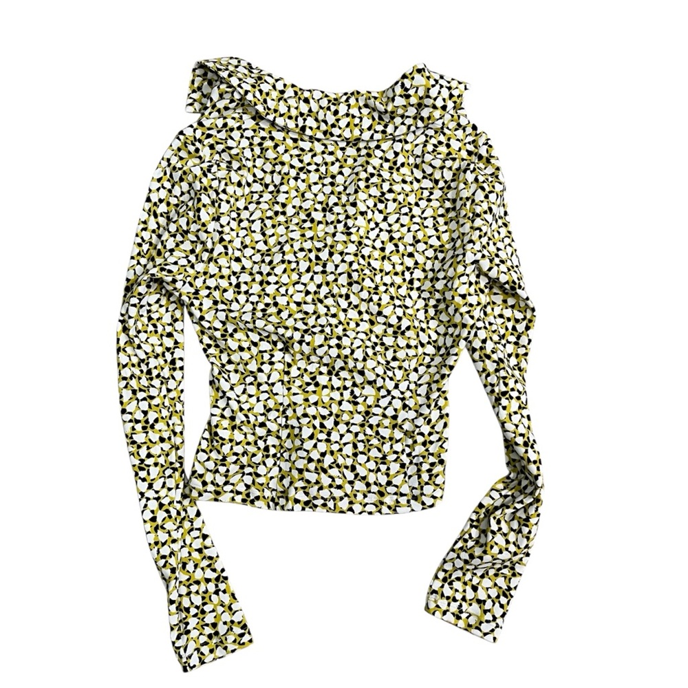Maeve Ruched Button Down Floral Top - Picture 3 of 8